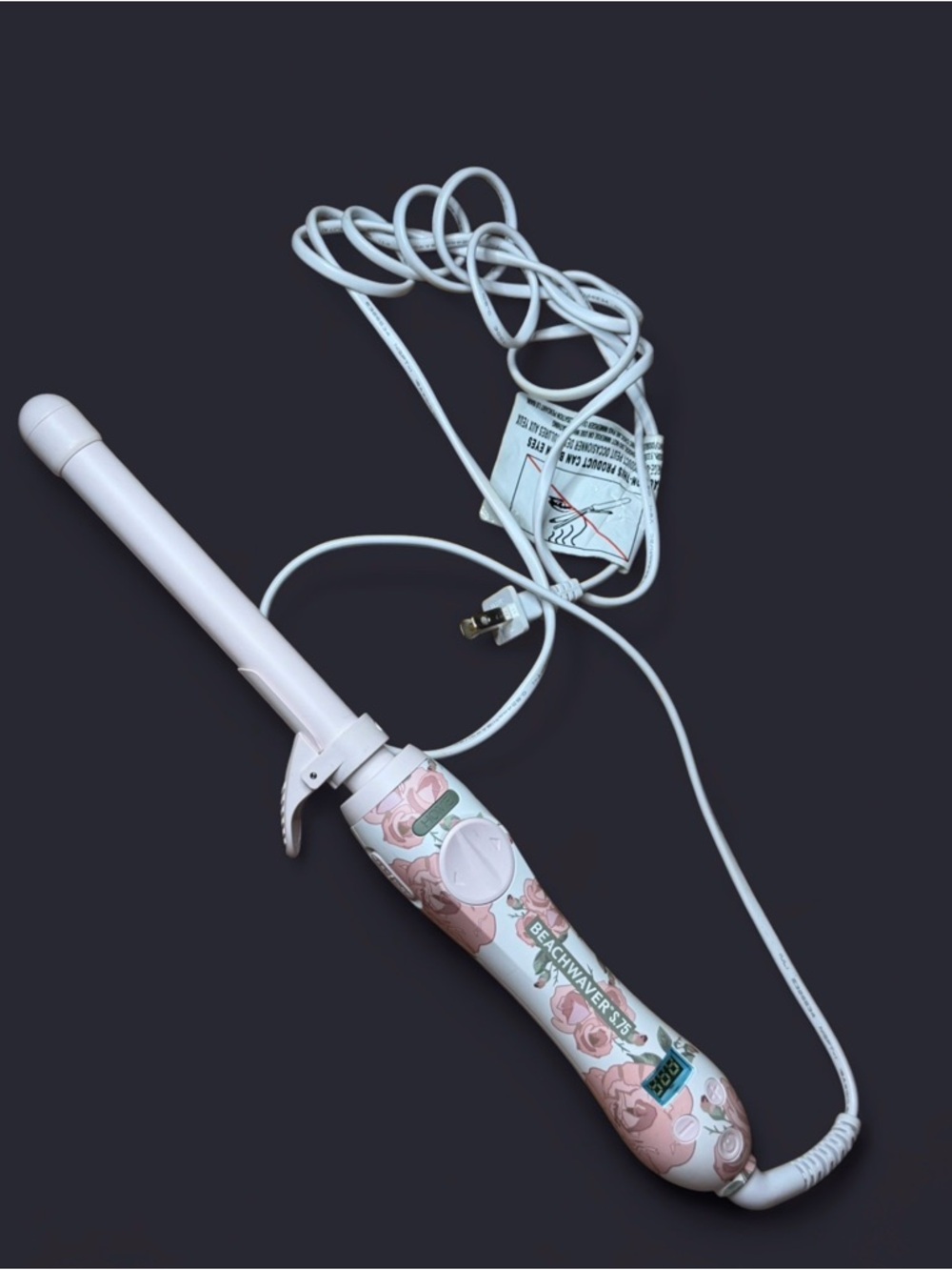 Beachwaver S.75 Rotating Curling Iron floral pattern brand new no box